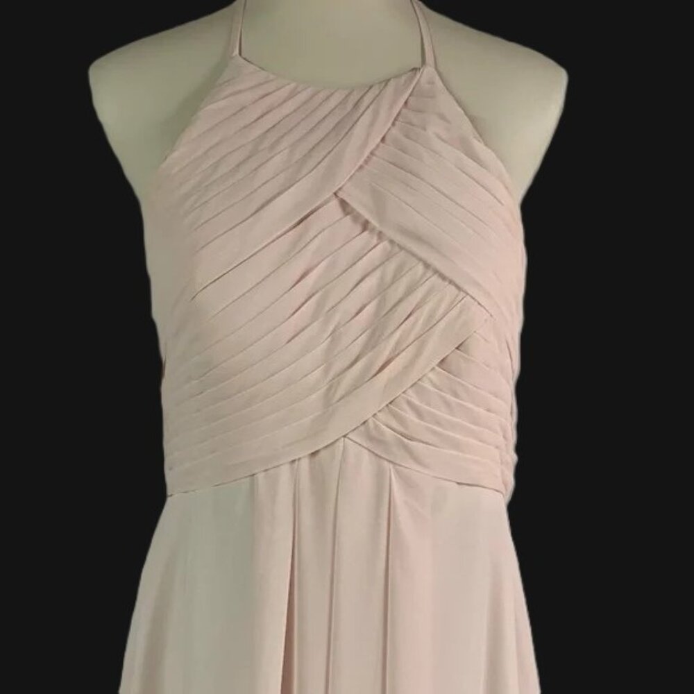 Azazie Strapless Blush Dress
